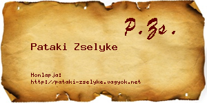 Pataki Zselyke névjegykártya